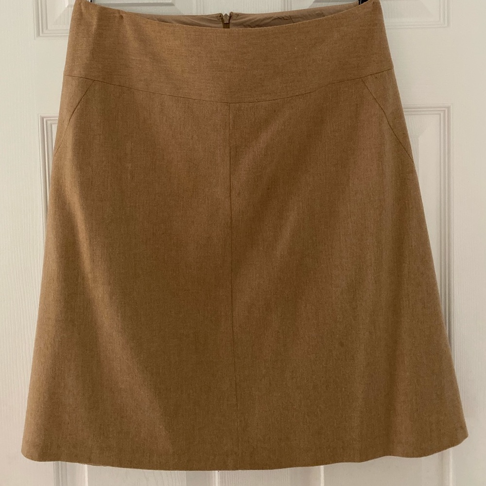 Banana Republic A-Line Camel Wool Skirt